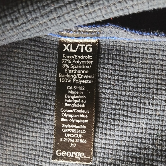 George Women's Olympian Blue Hooded Fall Jacket Coat Size XL - Picture 11 of 12